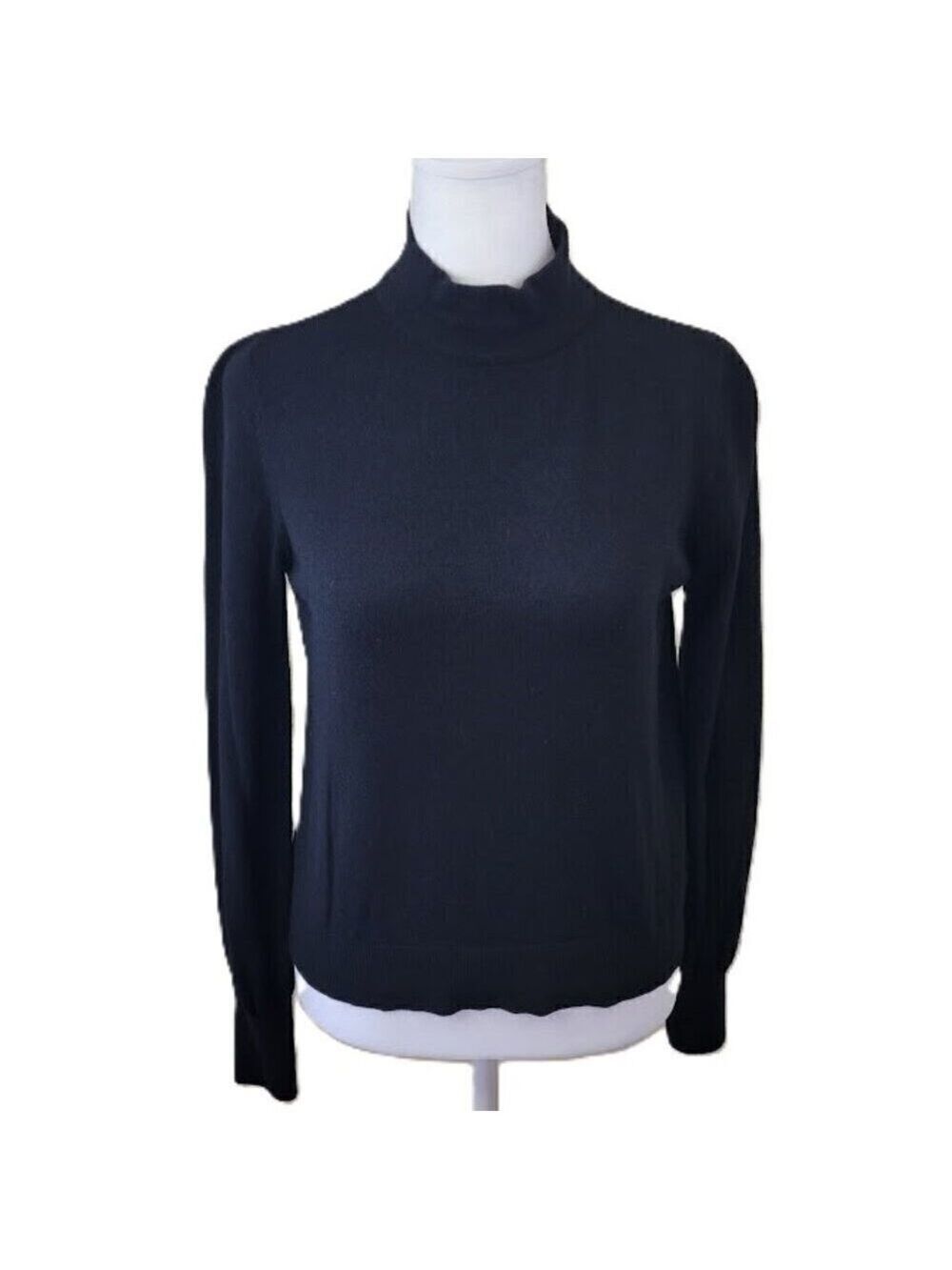 Topshop Black Knit Turtleneck Sweater Long Sleeve Pullover Women's Size 4